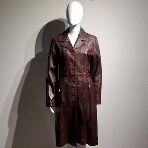 Rare Pininfarina Ferrari Corseted Leather Trench
